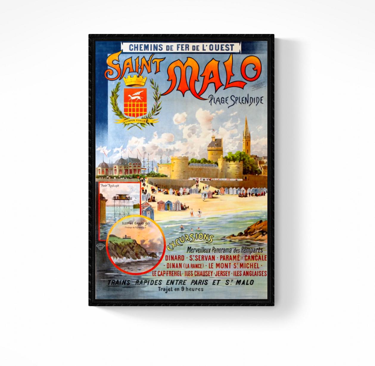 Affiche Saint Malo Bretagne