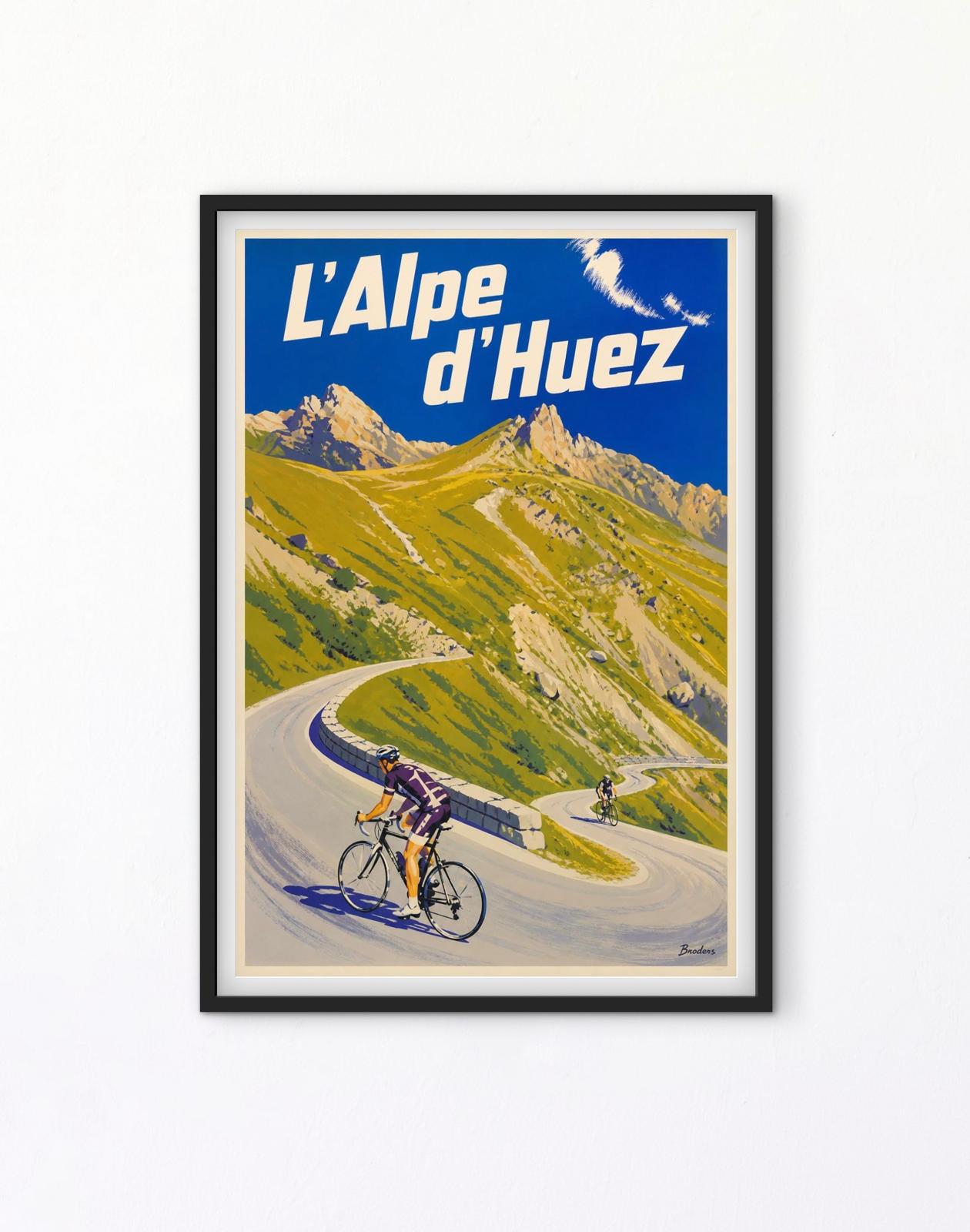 Affiche Alpe d'Huez cyclisme vélo affichevintagefrance