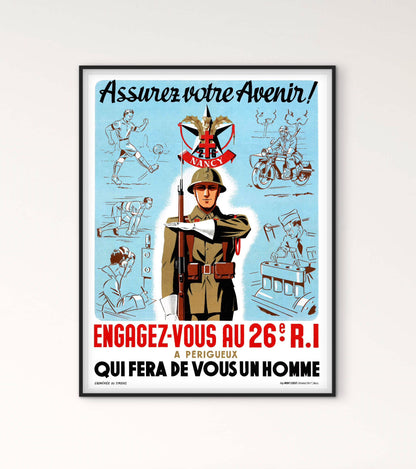 Affiche 26e régiment infanterie Périgueux Nancy