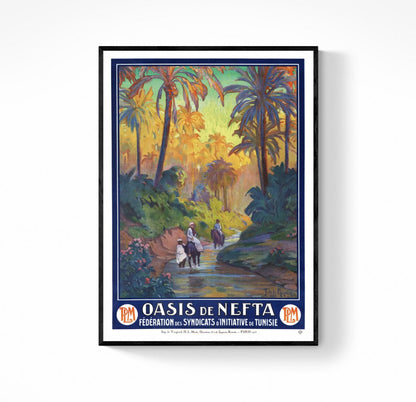Affiche oasis de Nefta Tunisie