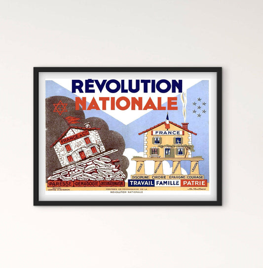 Affiche centre de propagande de la révolution nationale travail famille patrie affichevintagefrance