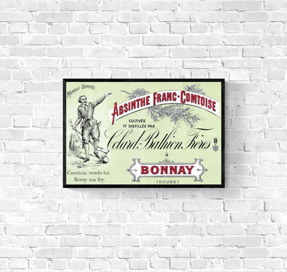 Affiche Absinthe Franc Comtoise Bonnay Doubs