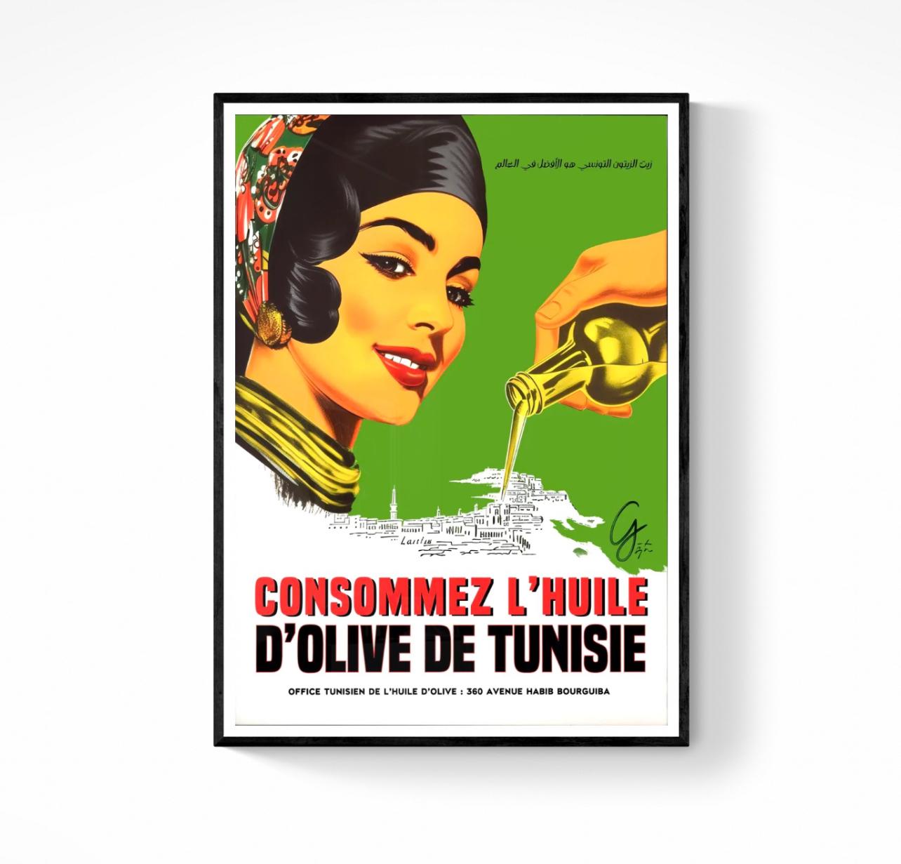 Affiche huile d’olive Tunisie