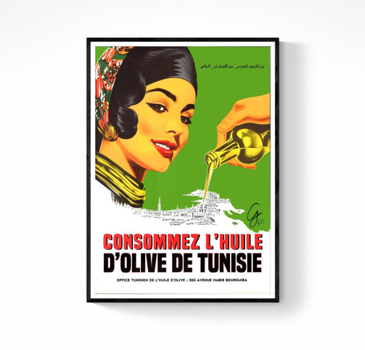 Affiche huile d’olive Tunisie