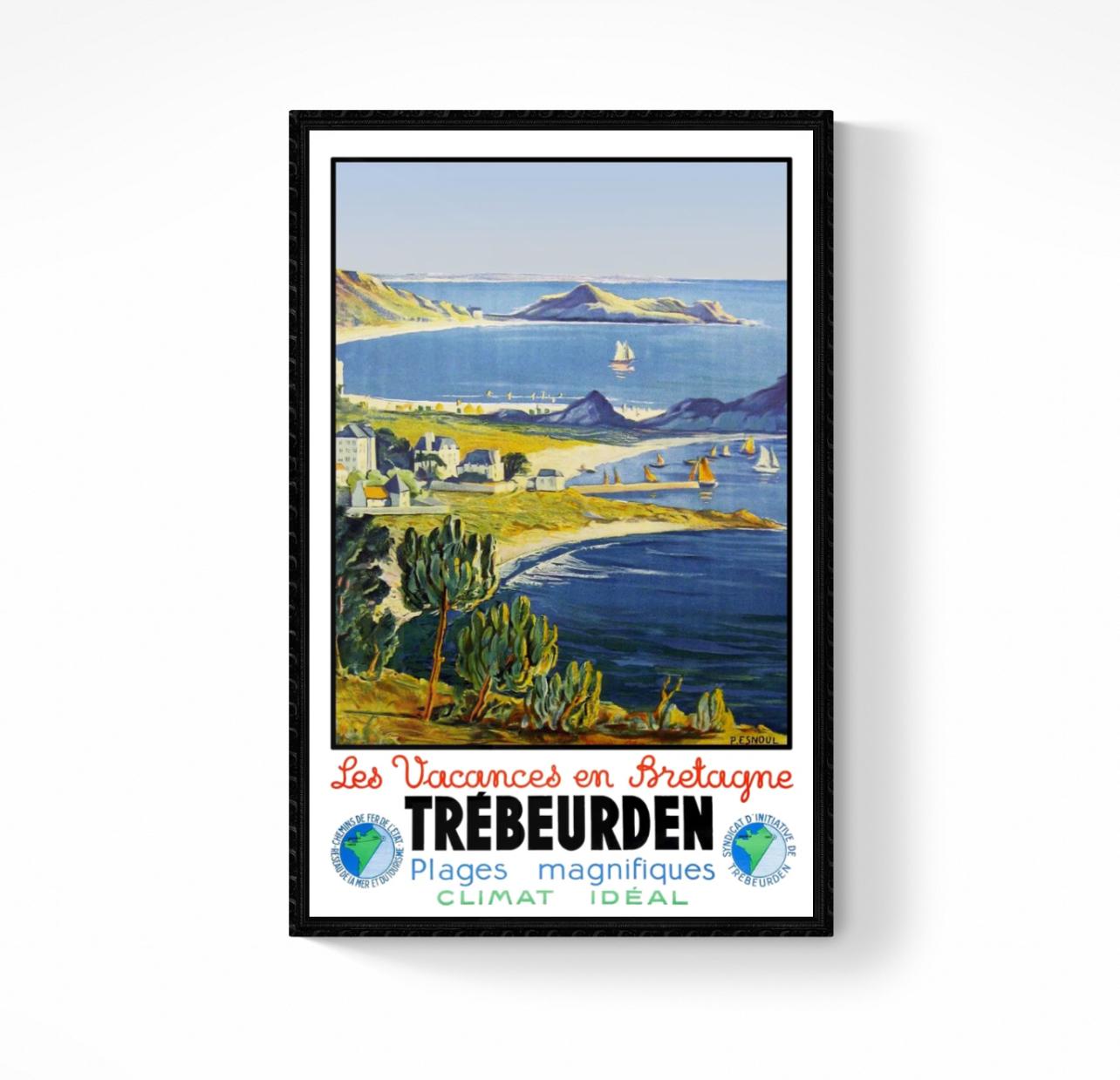 Affiche Trébeurden vacances en Bretagne
