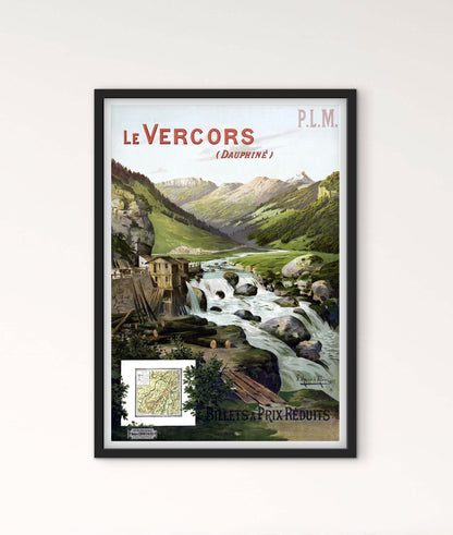 Affiche Dauphiné Vercors gorges PLM affichevintagefrance