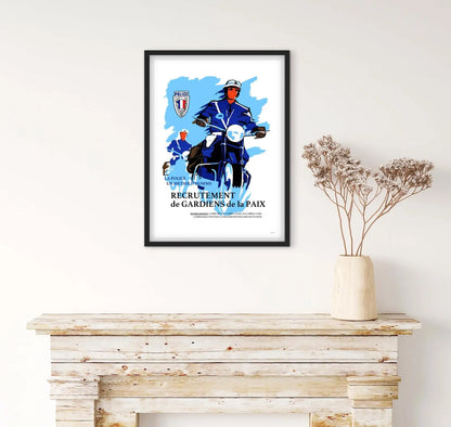Affiche Police recrutement gardien de la paix affichevintagefrance