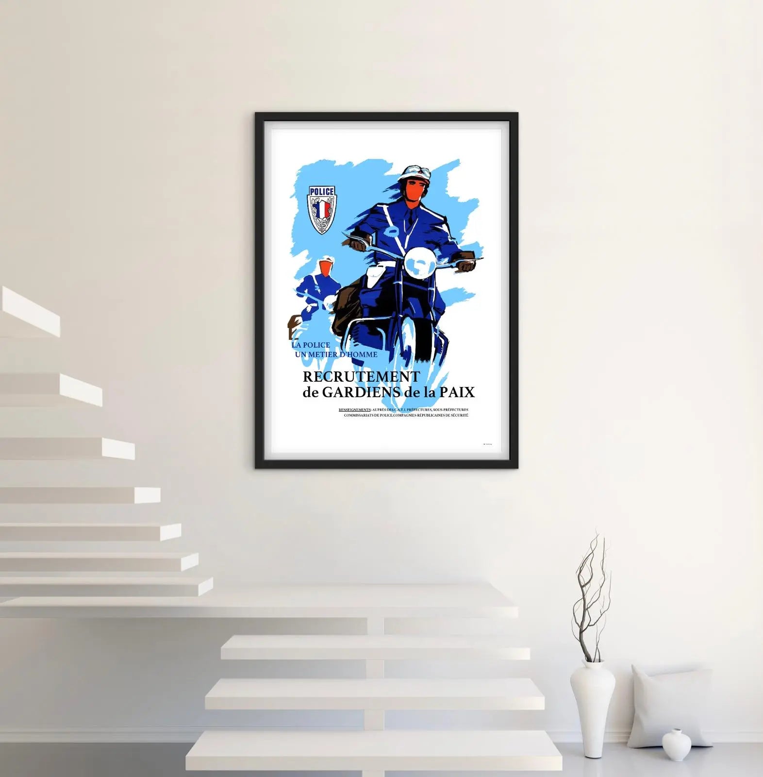 Affiche Police recrutement gardien de la paix affichevintagefrance