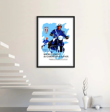 Affiche Police recrutement gardien de la paix affichevintagefrance