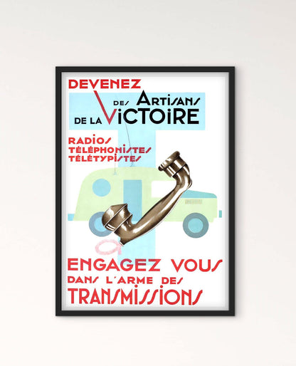 Affiche recrutement militaire engagez vous transmissions