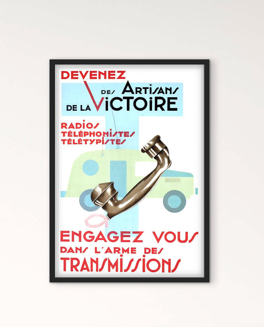 Affiche recrutement militaire engagez vous transmissions