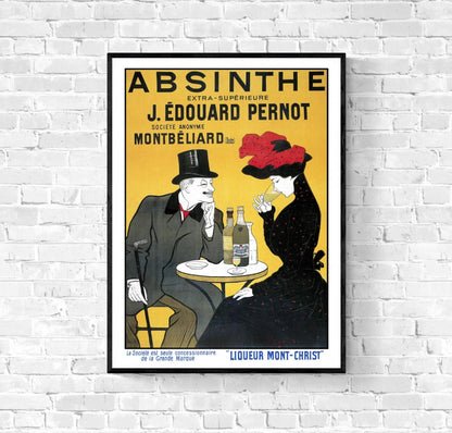 Affiche Absinthe liqueur mont Christ