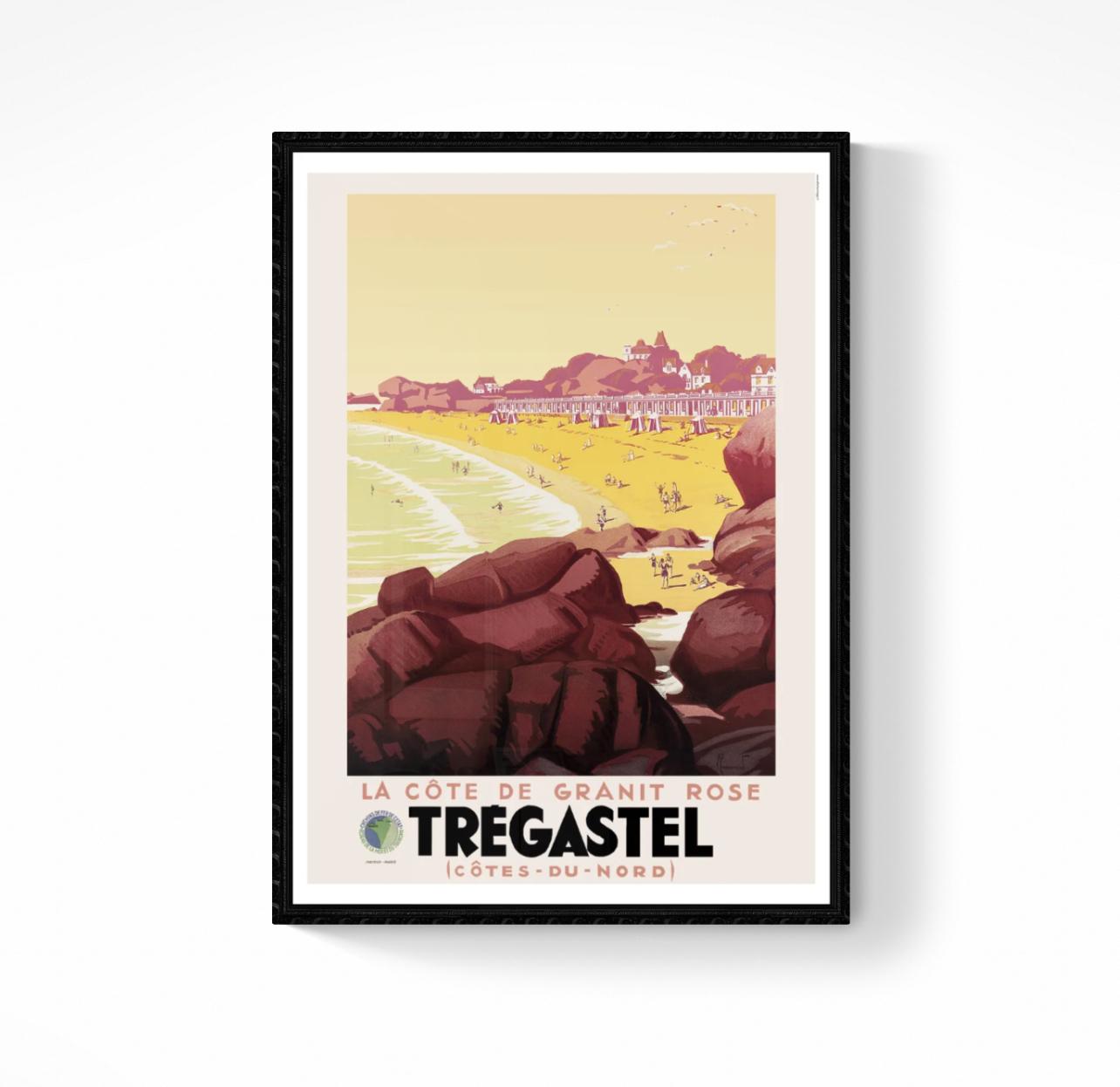 Affiche Trégastel Bretagne