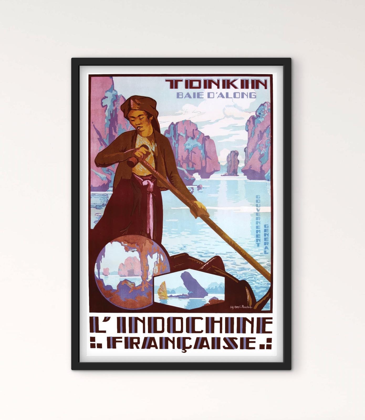Affiche Indochine Tonkin baie Along
