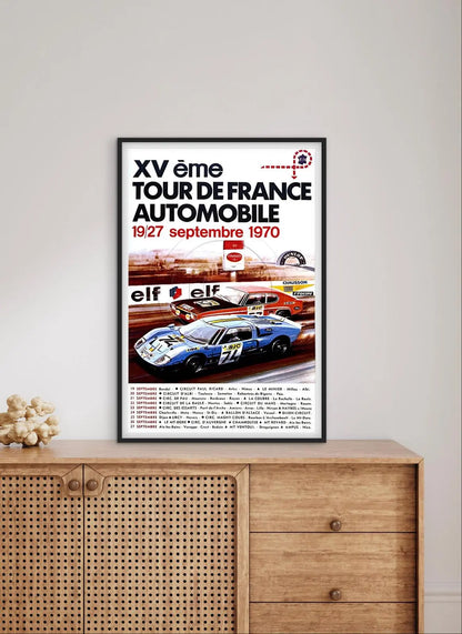 Affiche 15e tour de France automobile 1970 Grand Prix affichevintagefrance