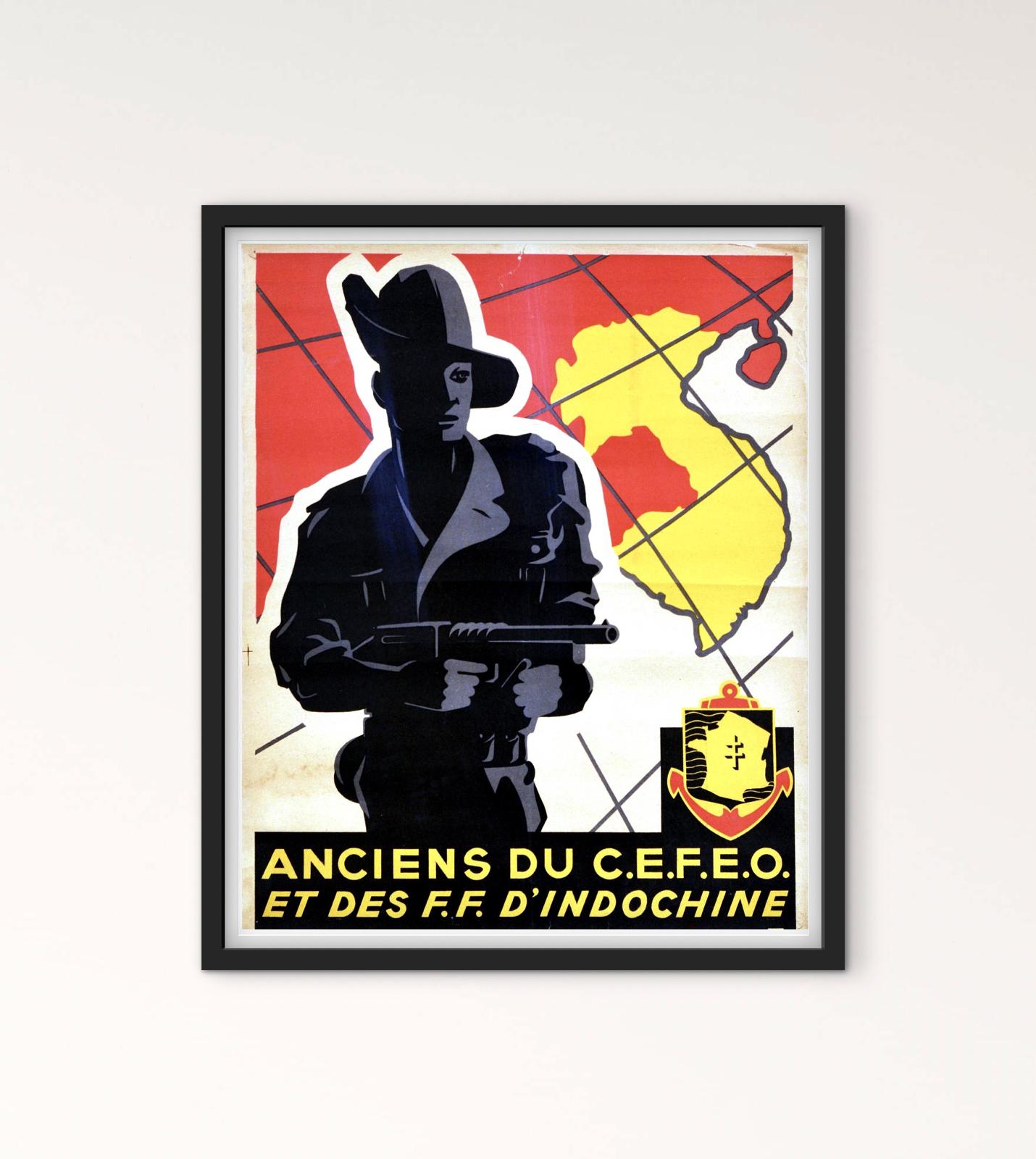 Affiche Indochine anciens du CEFEO