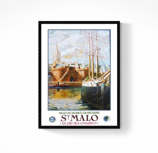 Affiche Saint Malo cité des corsaires Bretagne