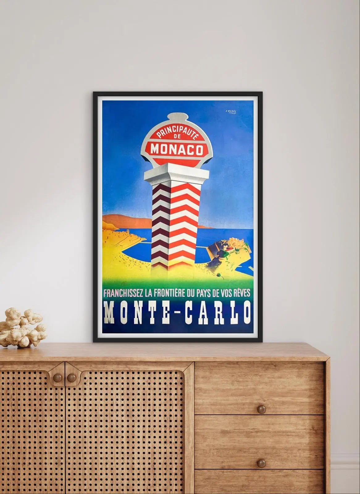 Affiche Monaco Monte Carlo principauté affichevintagefrance