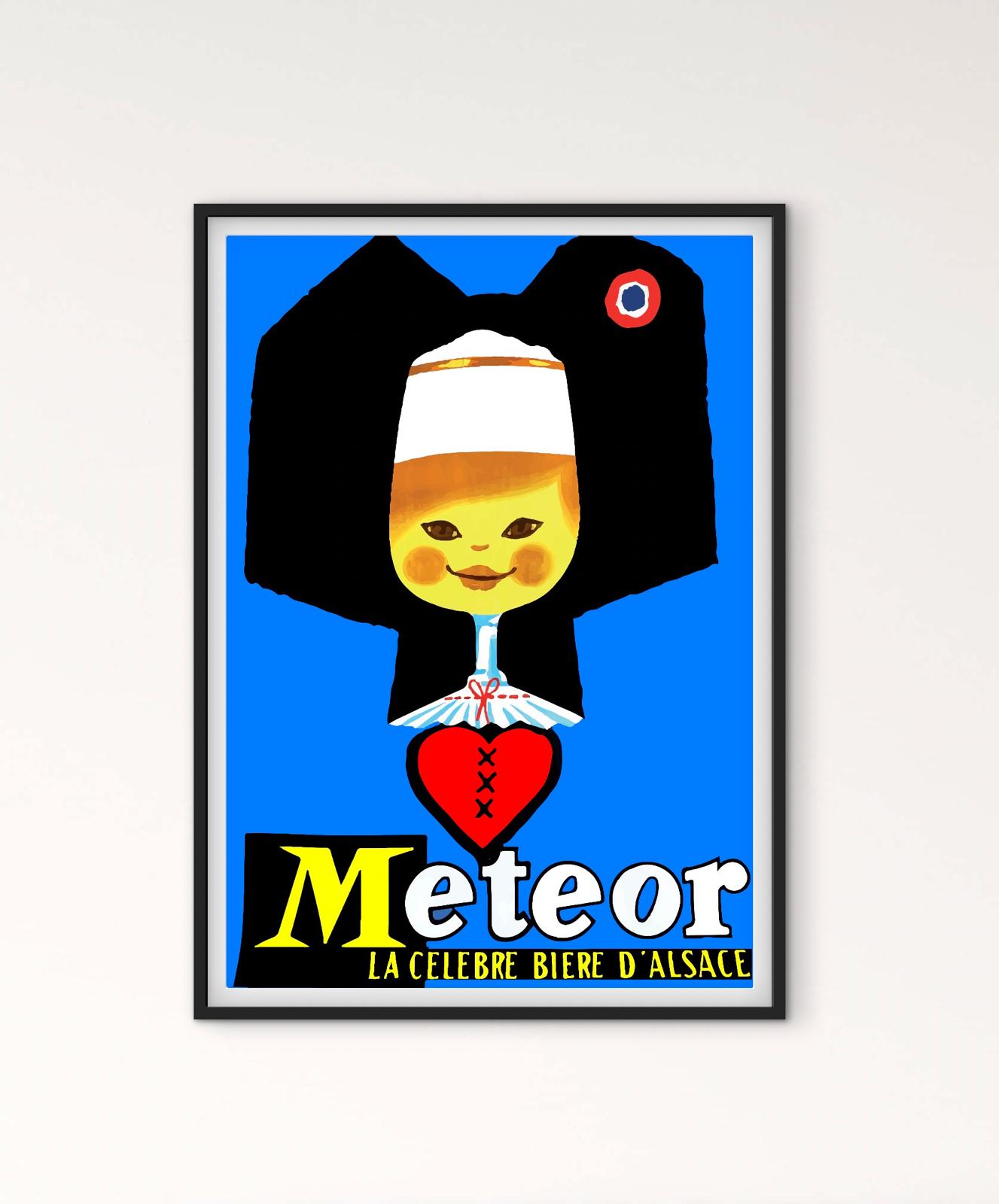 Affiche Bière Meteor Alsace