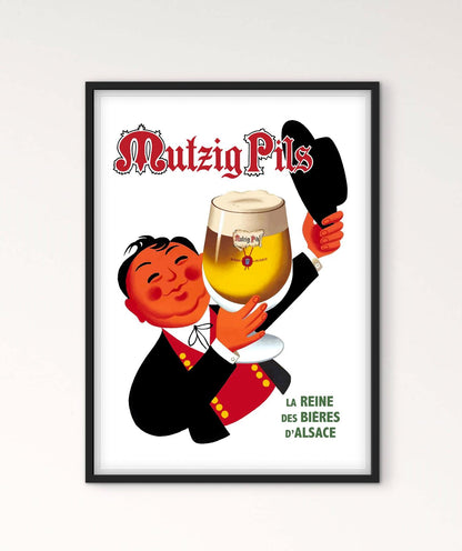 Affiche Bière Alsace Mutzig Pils