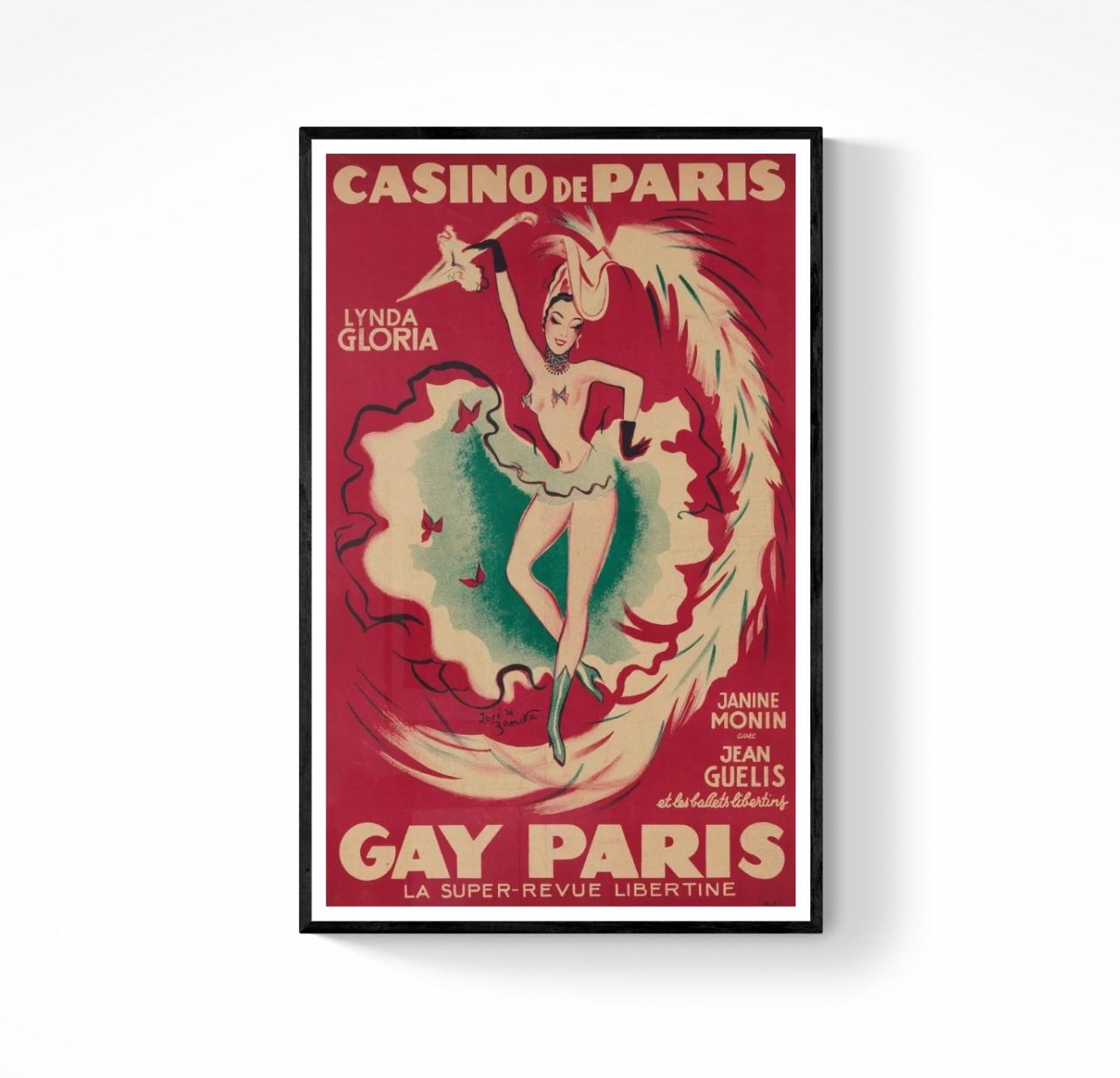 Affiche Casino de Paris revue libertine Gay