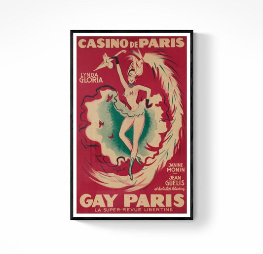 Affiche Casino de Paris revue libertine Gay