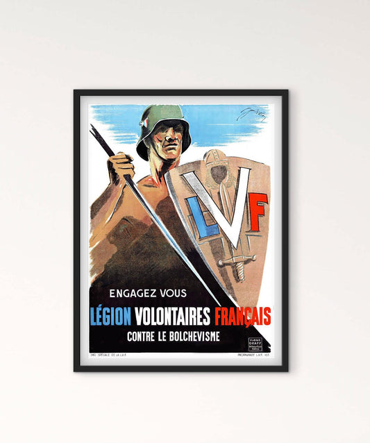 Affiche LVF Légion Volontaire Français bolchevisme affichevintagefrance