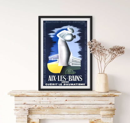 Affiche Aix les bains Savoie guérit le rhumatisme affichevintagefrance