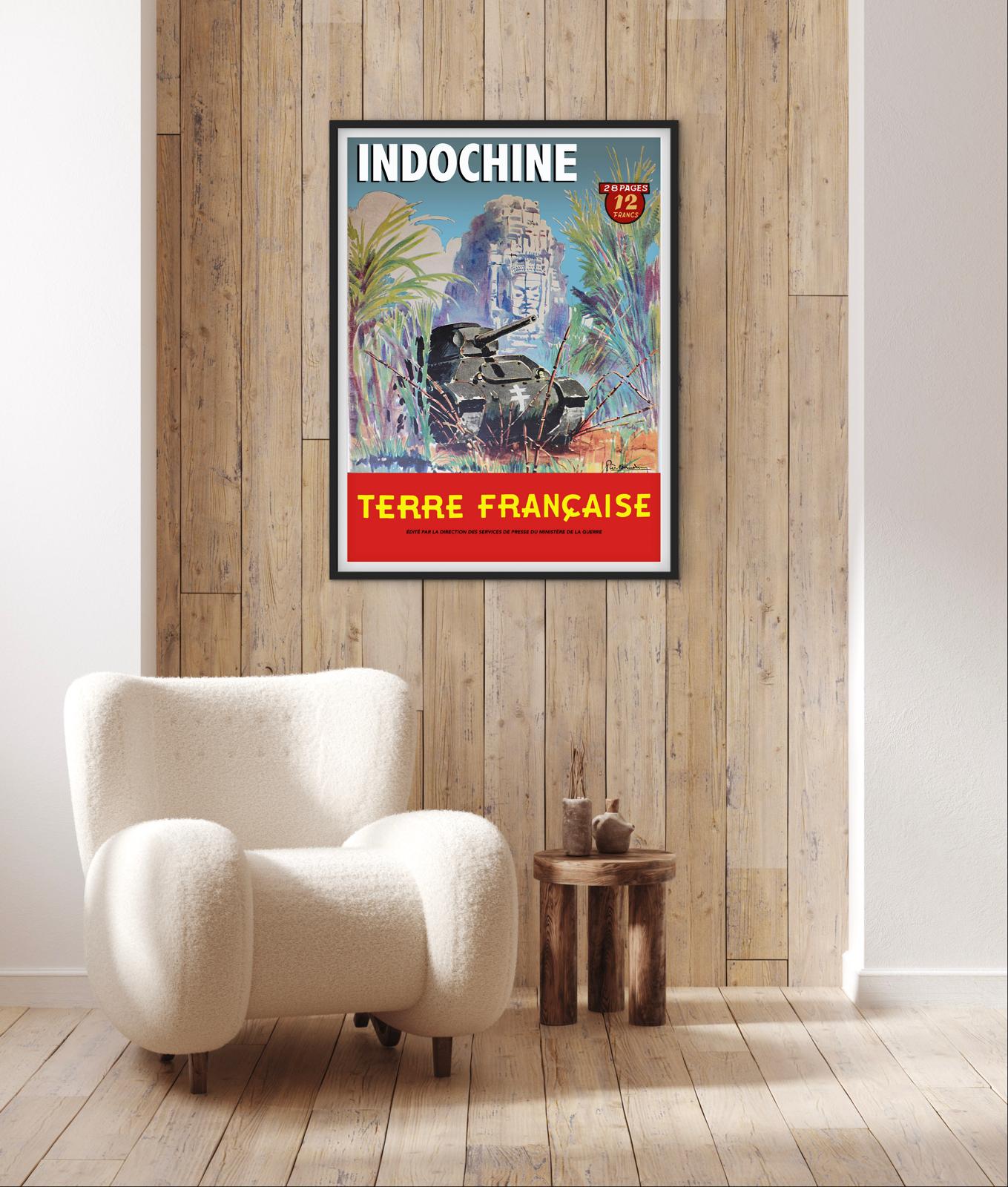 Affiche Armée guerre d'Indochine terres françaises