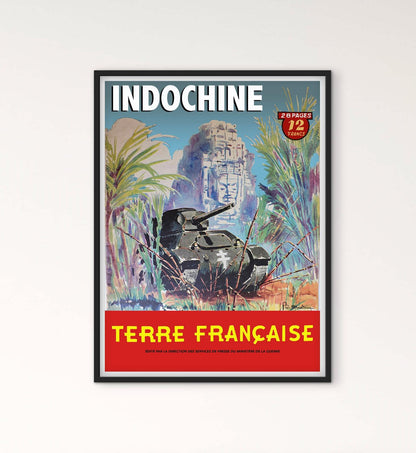 Affiche Armée guerre d'Indochine terres françaises