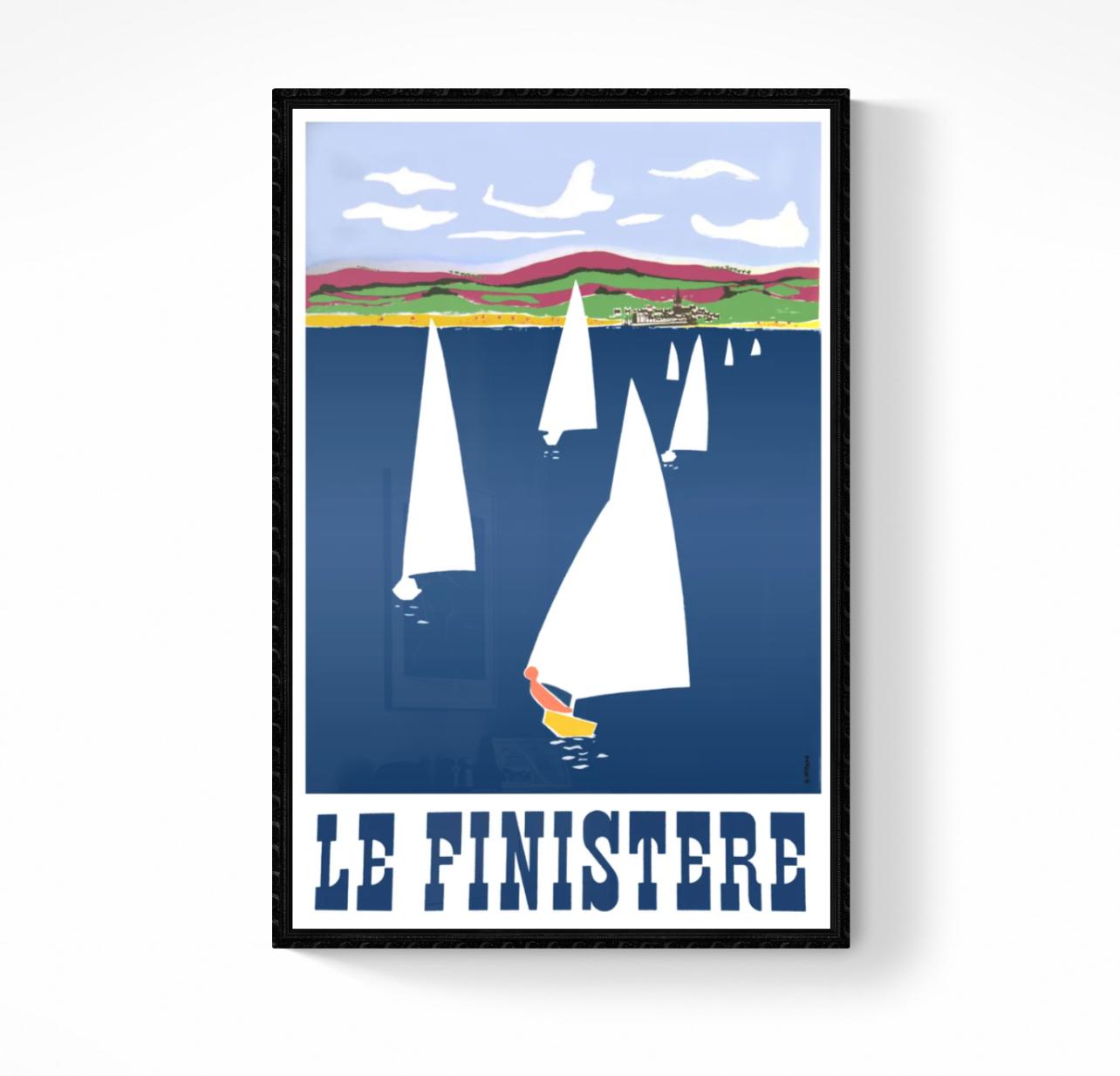Affiche Finistère voilier Bretagne