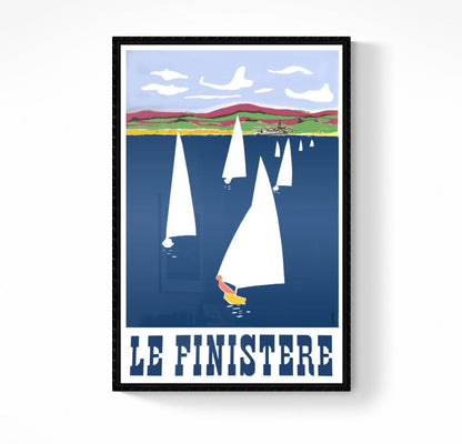 Affiche Finistère voilier Bretagne