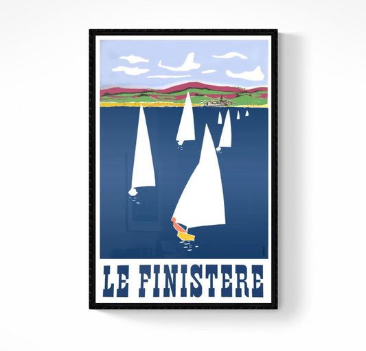 Affiche Finistère voilier Bretagne