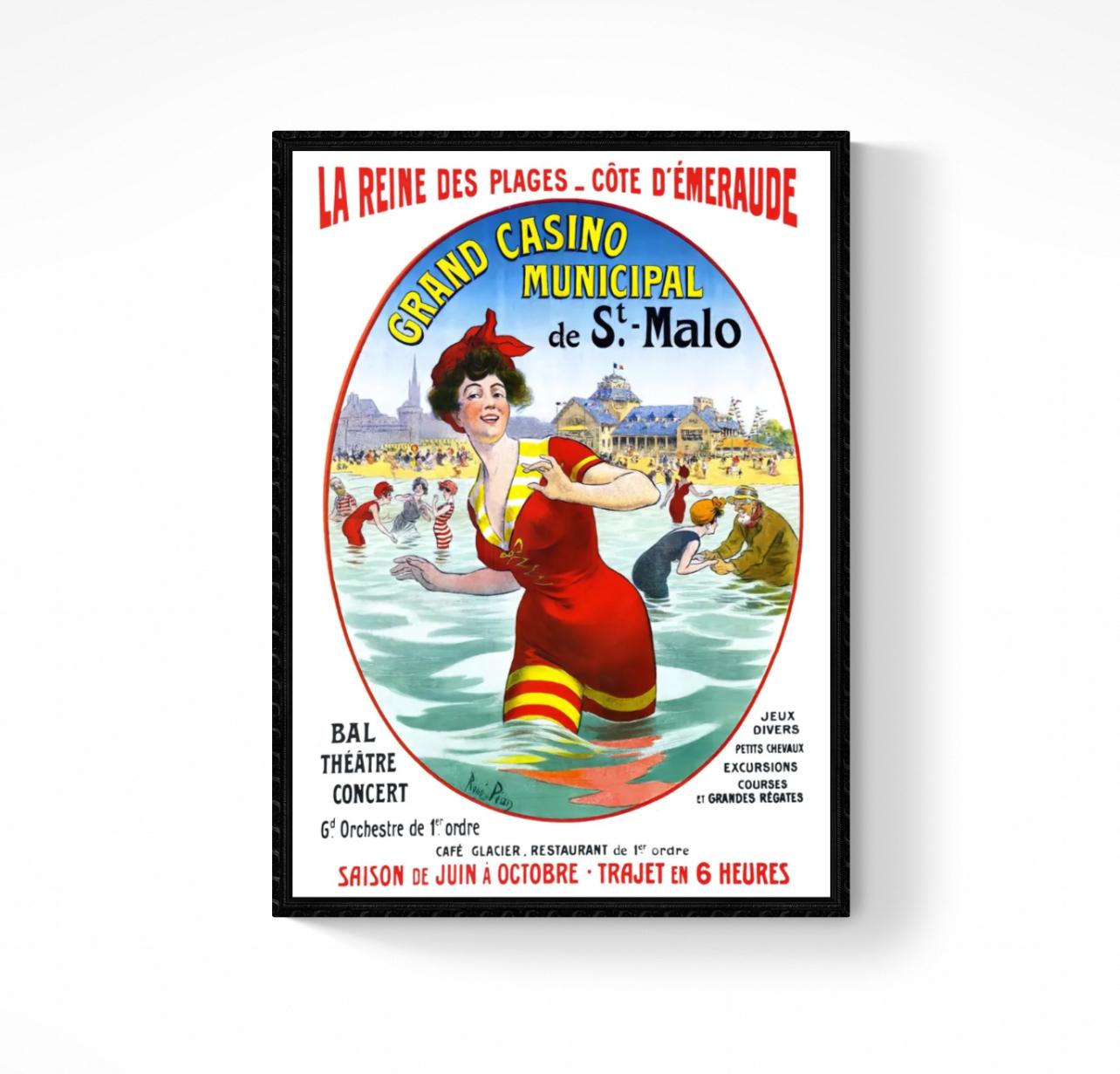 Affiche casino municipal Saint Malo Bretagne