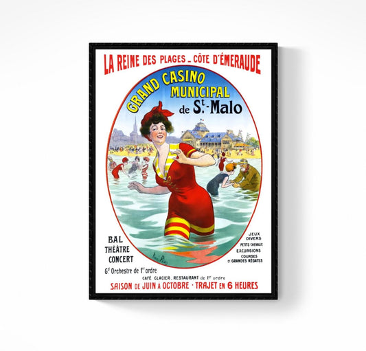 Affiche casino municipal Saint Malo Bretagne