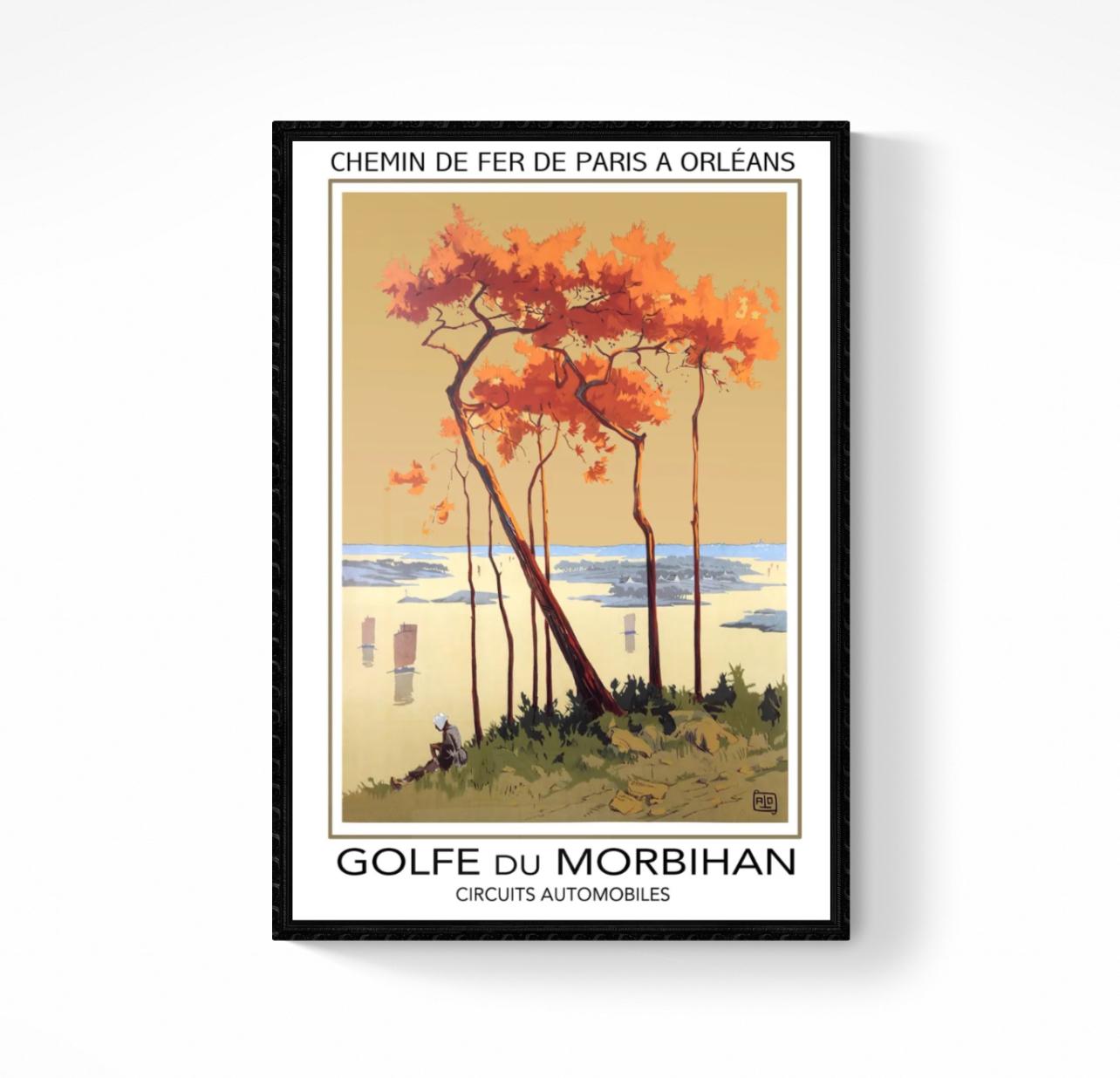 Affiche golf du Morbihan Bretagne
