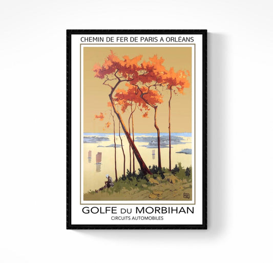 Affiche golf du Morbihan Bretagne