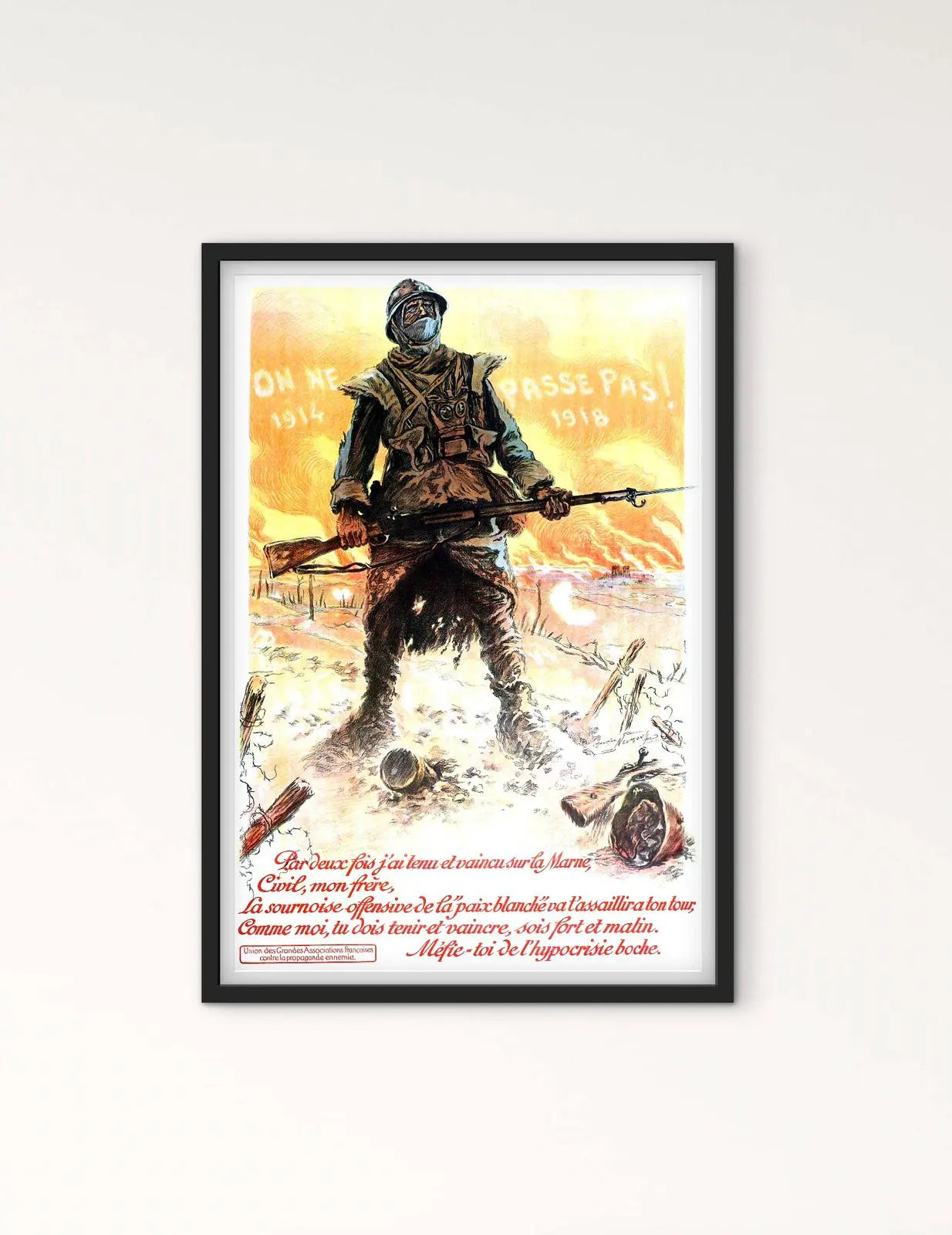 Affiche Première Guerre Mondiale 1914-18 militaire affichevintagefrance