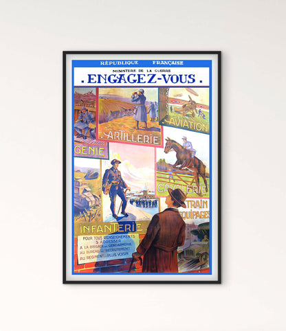 Affiche recrutement militaire armée engagez vous