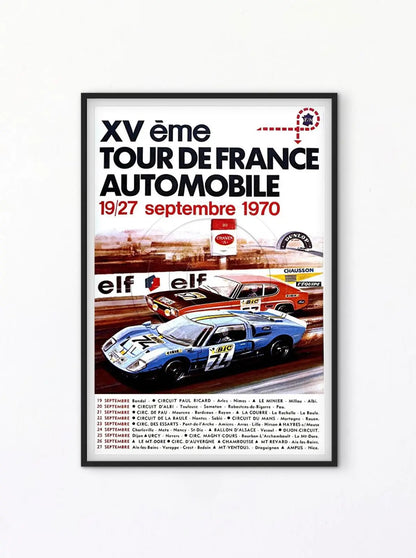 Affiche 15e tour de France automobile 1970 Grand Prix affichevintagefrance