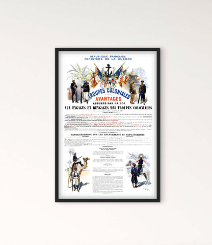 Affiche troupes Coloniales Avantages