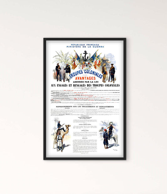 Affiche troupes Coloniales Avantages