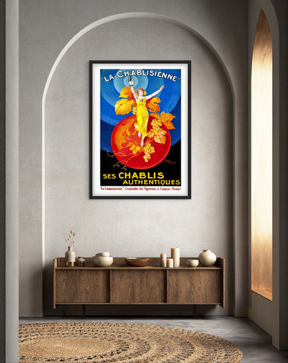 Affiche Chablisienne Chablis Vin Yonne Bourgogne