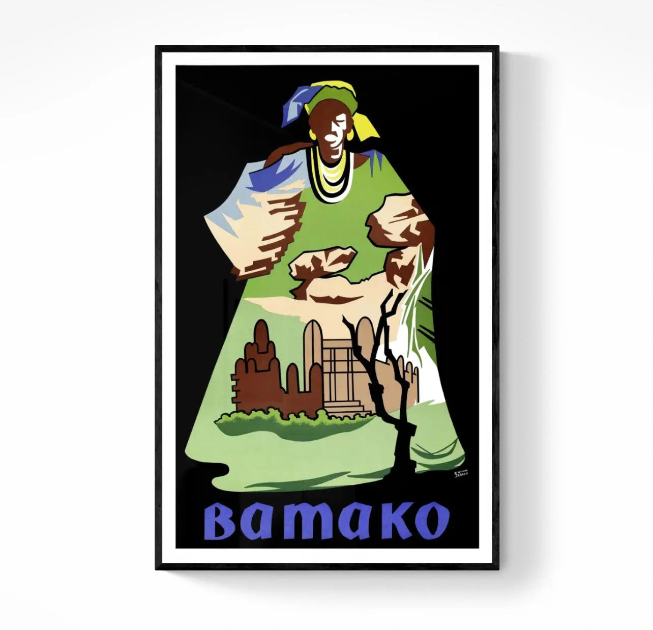 Affiche Bamako Mali affichevintagefrance
