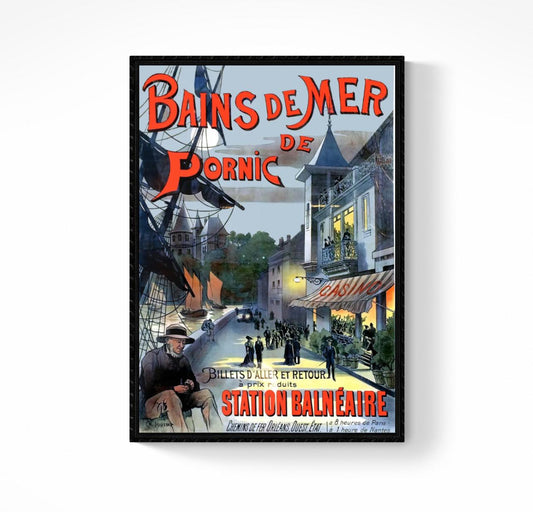 Affiche Pornic Bretagne