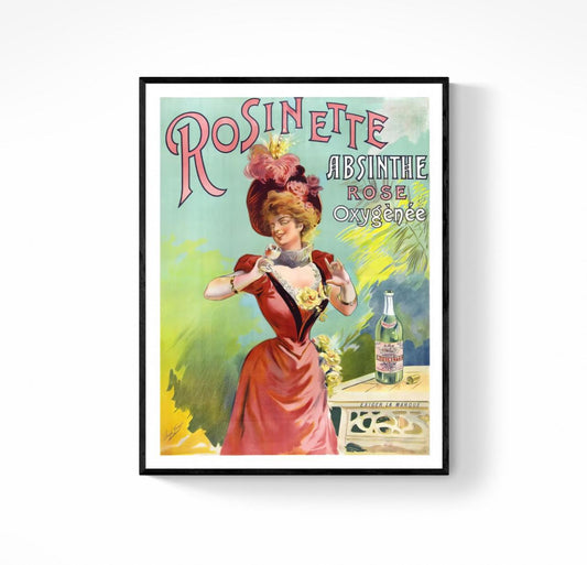 Affiche Absinthe rose rosinette