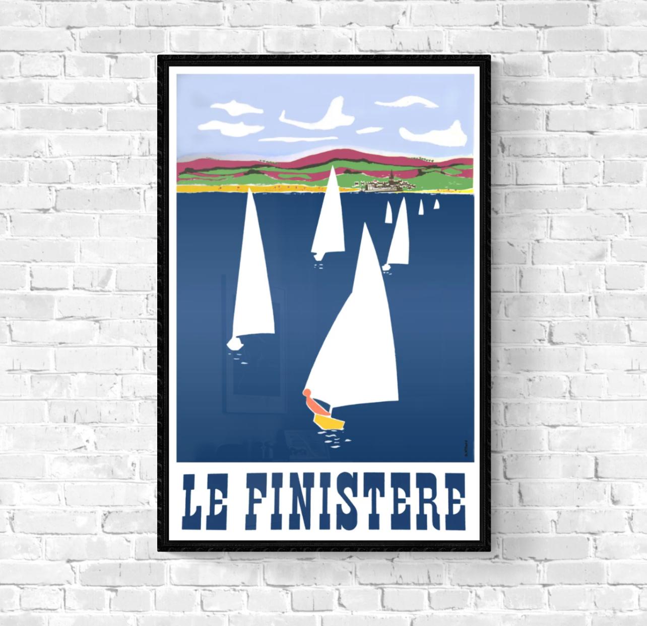 Affiche Finistère voilier Bretagne