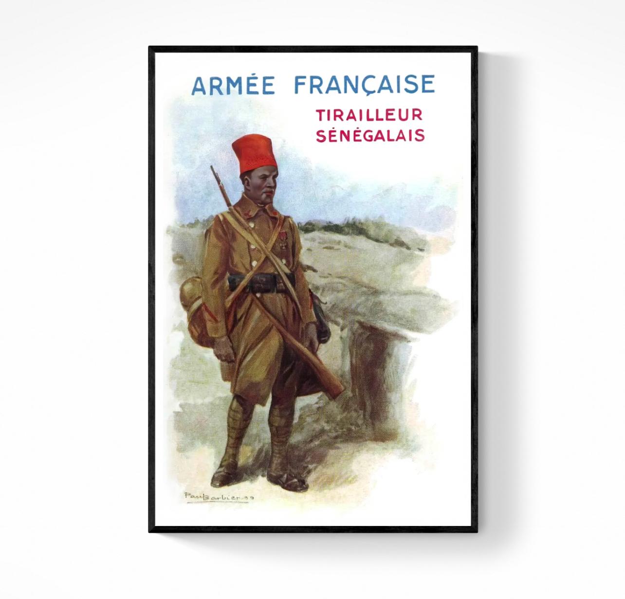Affiche armée française Tirailleur Sénégalais