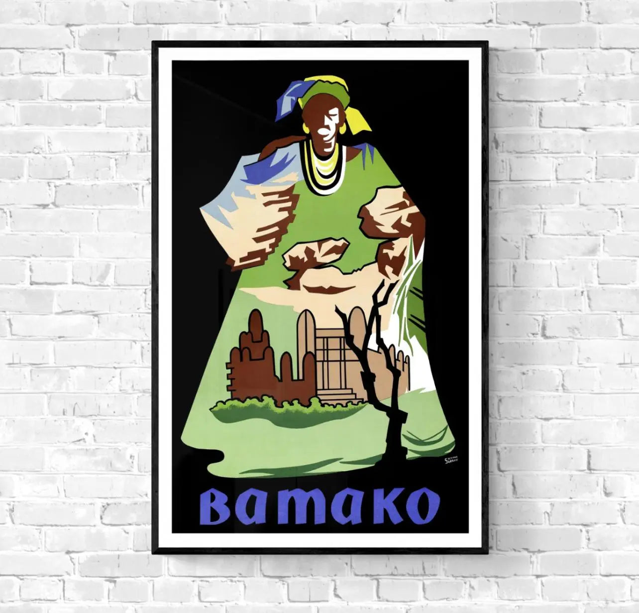 Affiche Bamako Mali affichevintagefrance