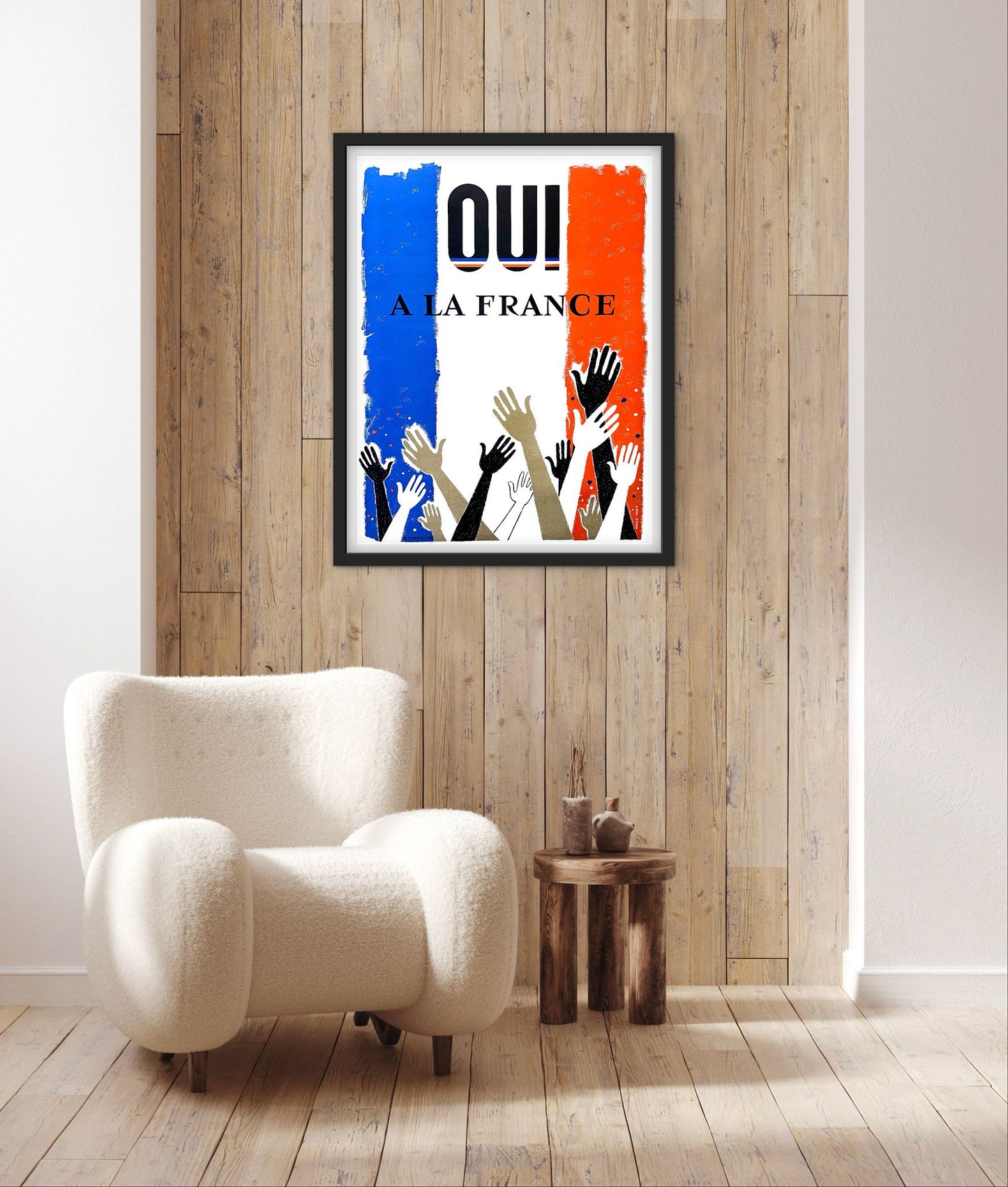 Affiche référendum du 28 septembre 1958 oui à la France Charles De Gaulle décolonisation affichevintagefrance